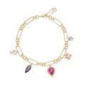 Bracciale donna Ottaviani catena dorata con pietre 501110B