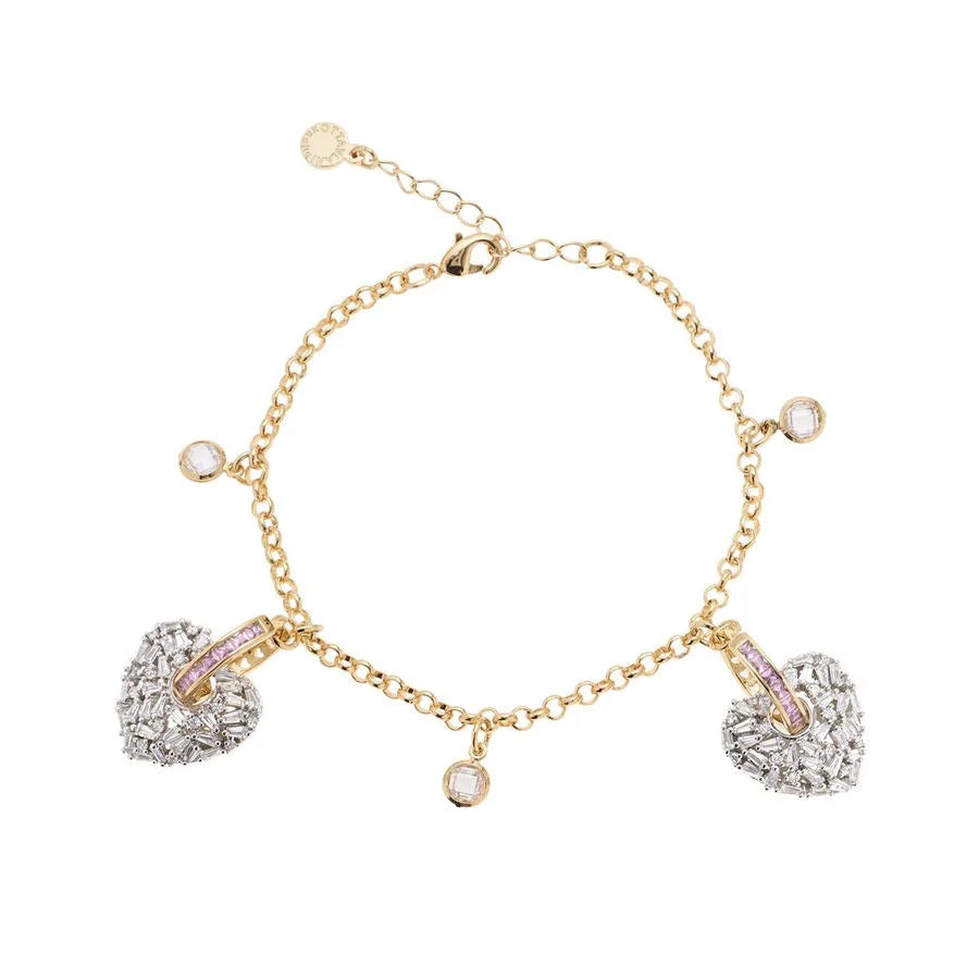 Bracciale donna Ottaviani con cuori zirconati 501308B