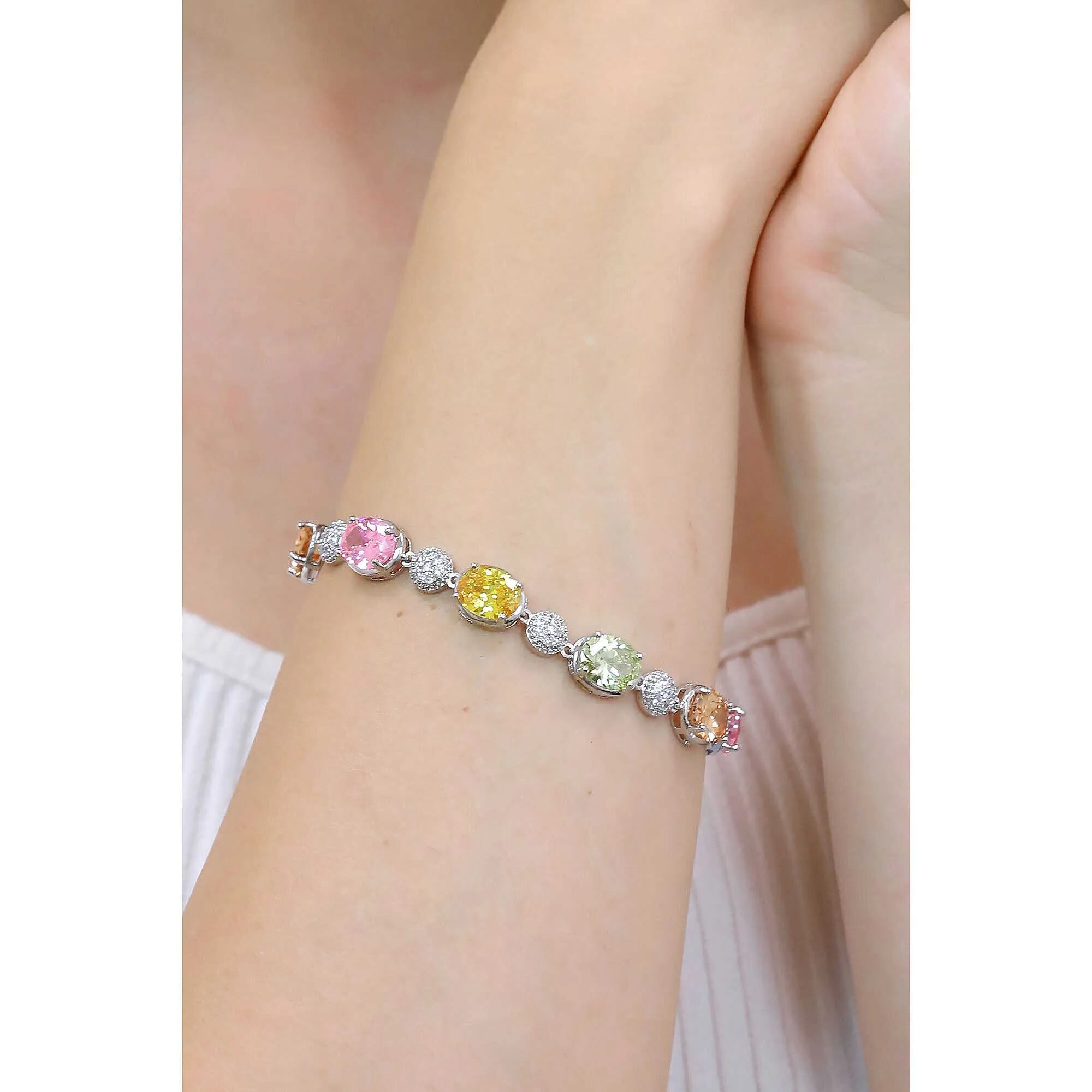 Bracciale donna Ottaviani con zirconi colorati
