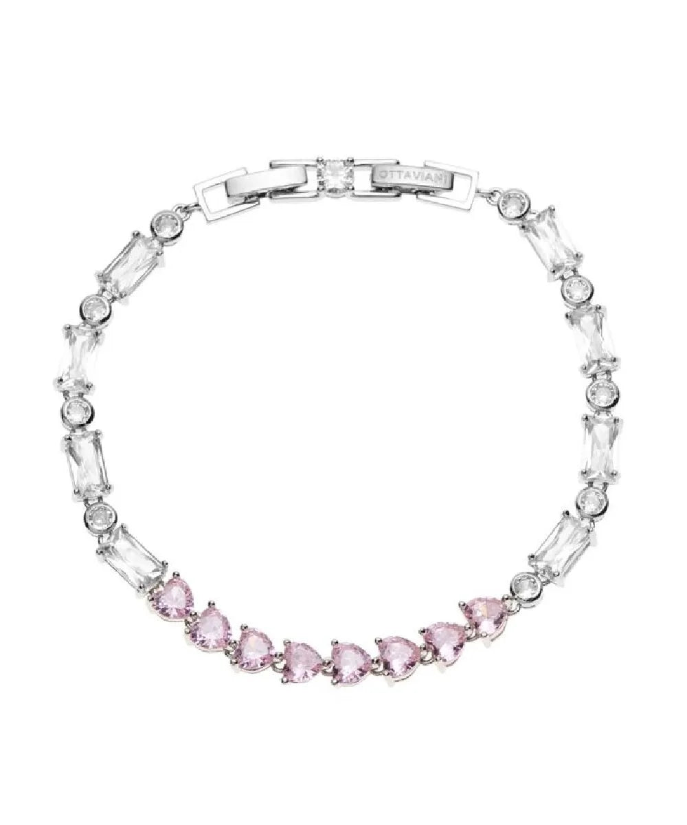 Ottaviani Damenarmband mit Zirkonia-Herz 501223b