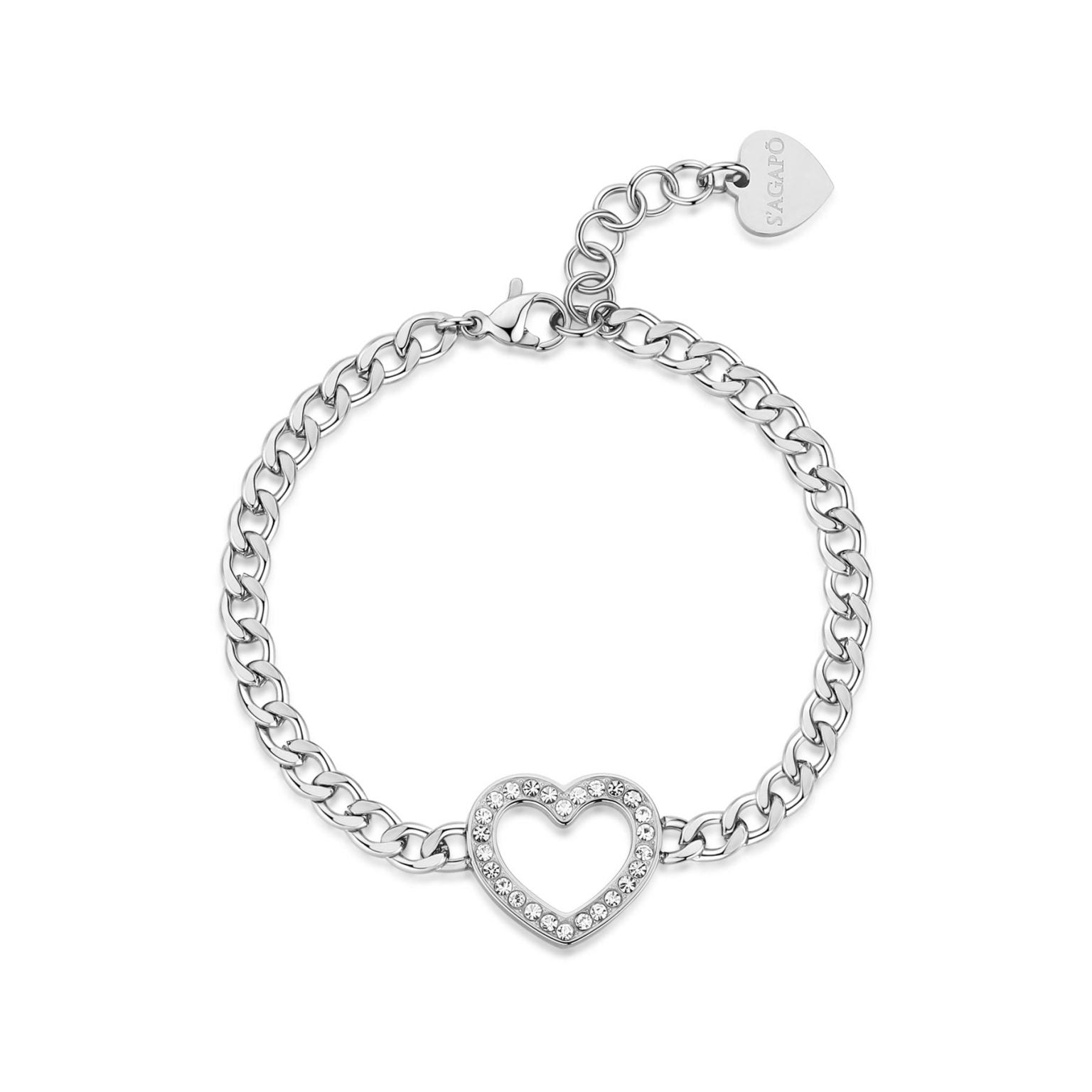 Sagapò Damenarmband mit Zirkonia-Herz syl15