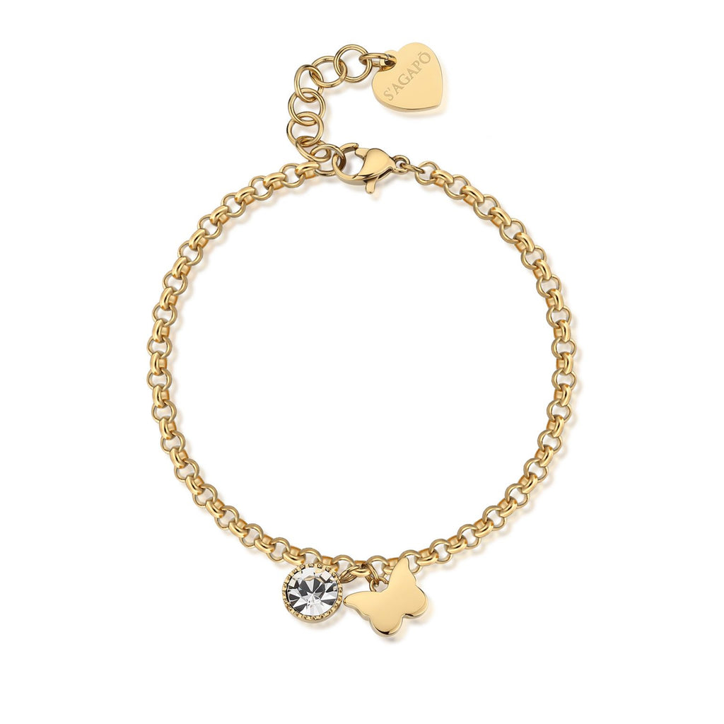 Bracciale donna Sagapò con punto luce con farfalla skt30