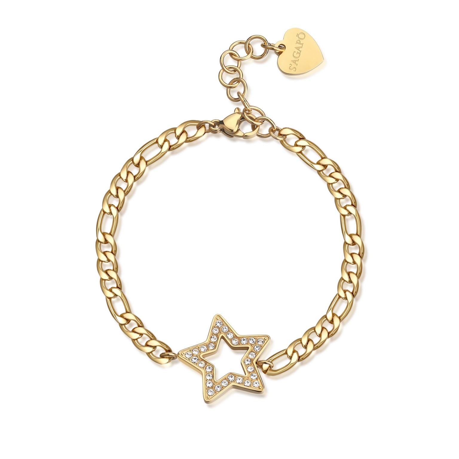Bracciale donna Sagapò con stella zirconata syl16