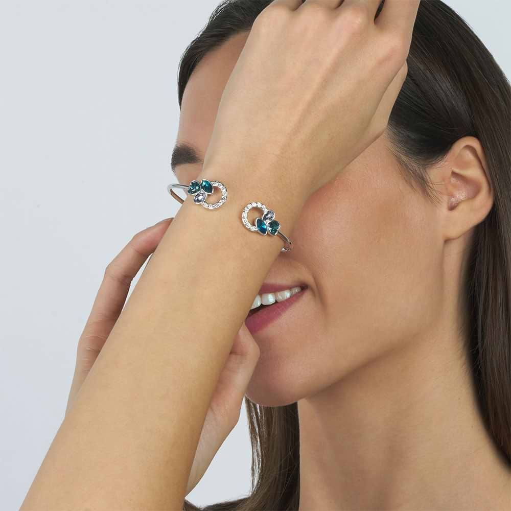 Bracciale donna Stroili bangle violet bijoux e cristalli argento 1674350