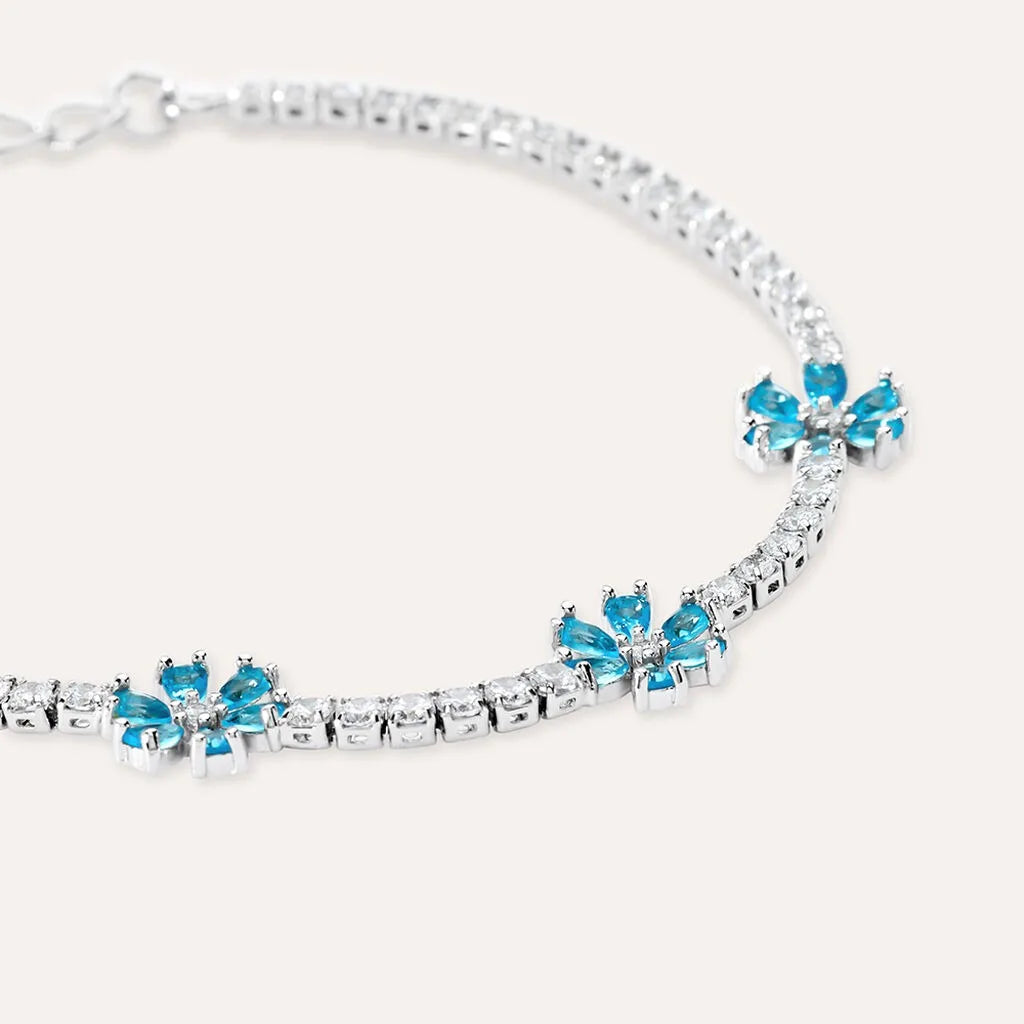 Bracciale donna Stroili con fiori azzurri 1691847