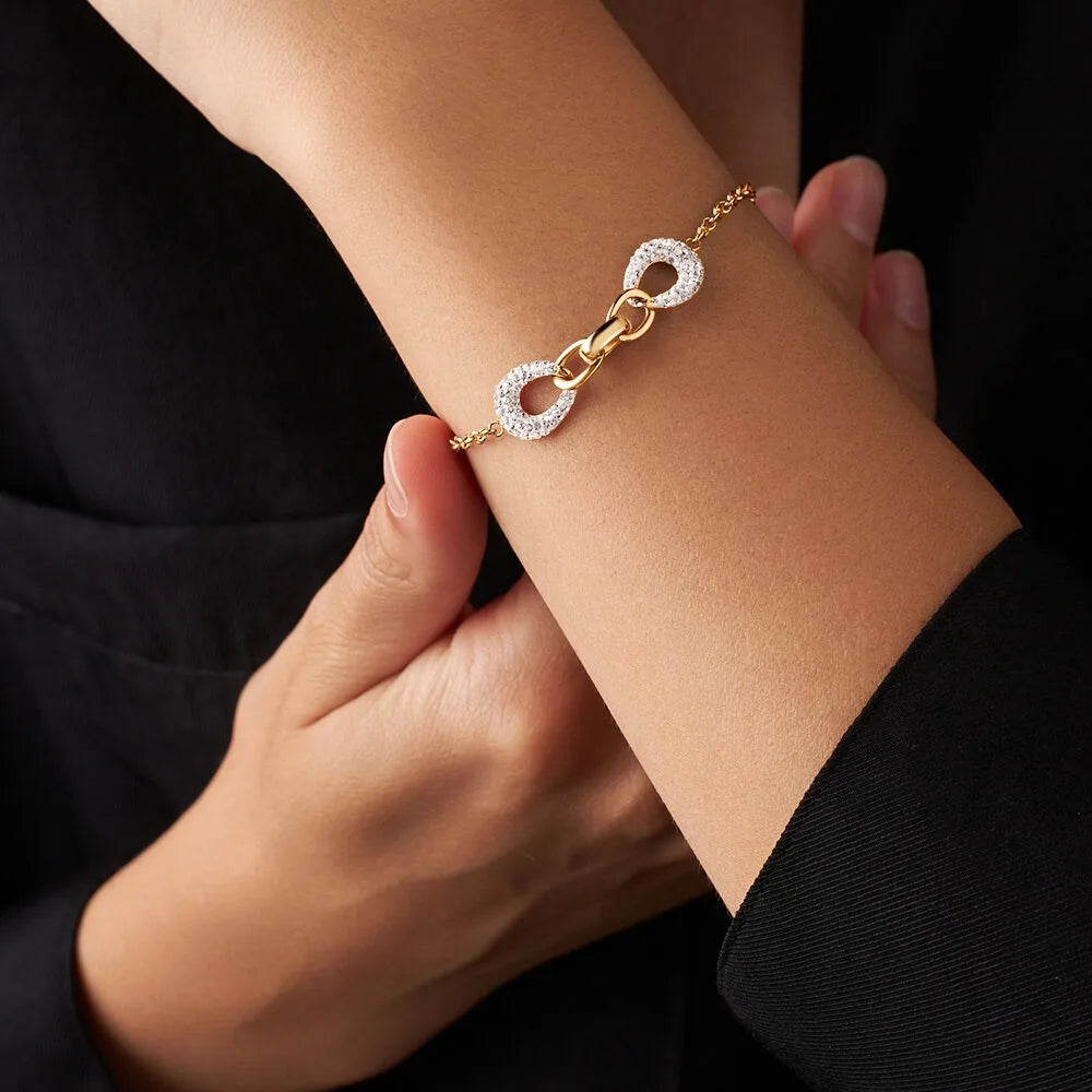 Bracciale donna Stroili in acciaio con cristalli bianchi