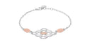 Bracciale donna Stroili in bronzo rodiato con passante arabeggiante bicolore 1673298