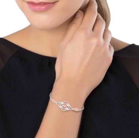 Bracciale donna Stroili in bronzo rodiato con passante arabeggiante bicolore 1673298