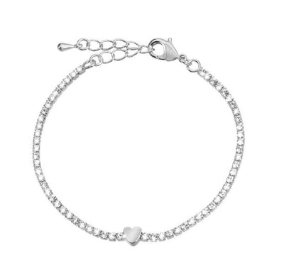 Bracciale tennis donna Stroili in metallo rodiato e cristalli