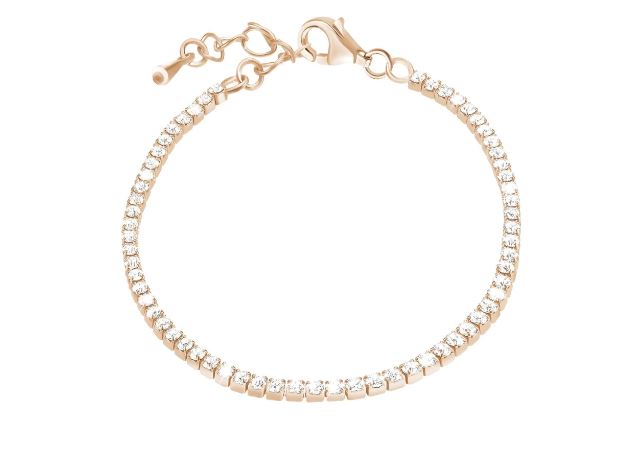 Bracciale donna Stroili in metallo rosato e cristalli 1651057