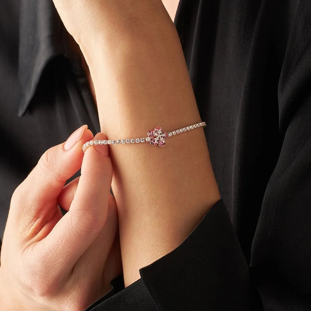 Bracciale donna Stroili in ottone rosa con cristallo 1691848
