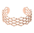 Stroili Armreif für Damen, starr, klein, aus roségoldfarbenem Messing mit Zirkonia