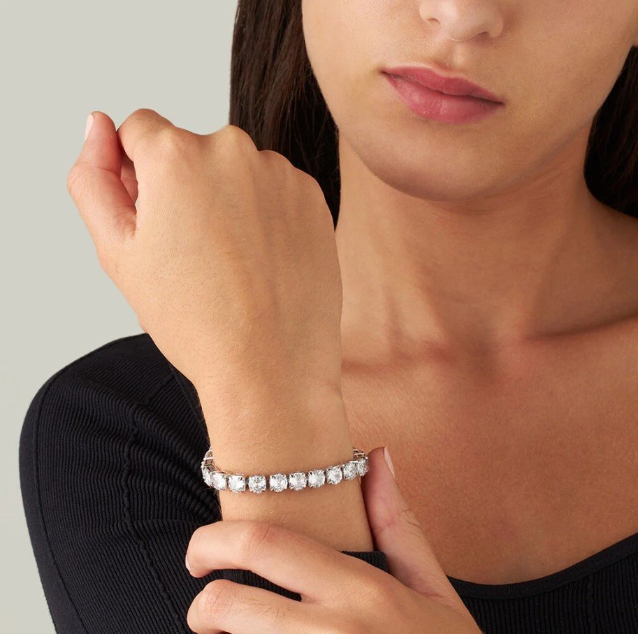 Damenarmband Stroili Tennis Romantic Shine aus Metall und Kristallen 1683801