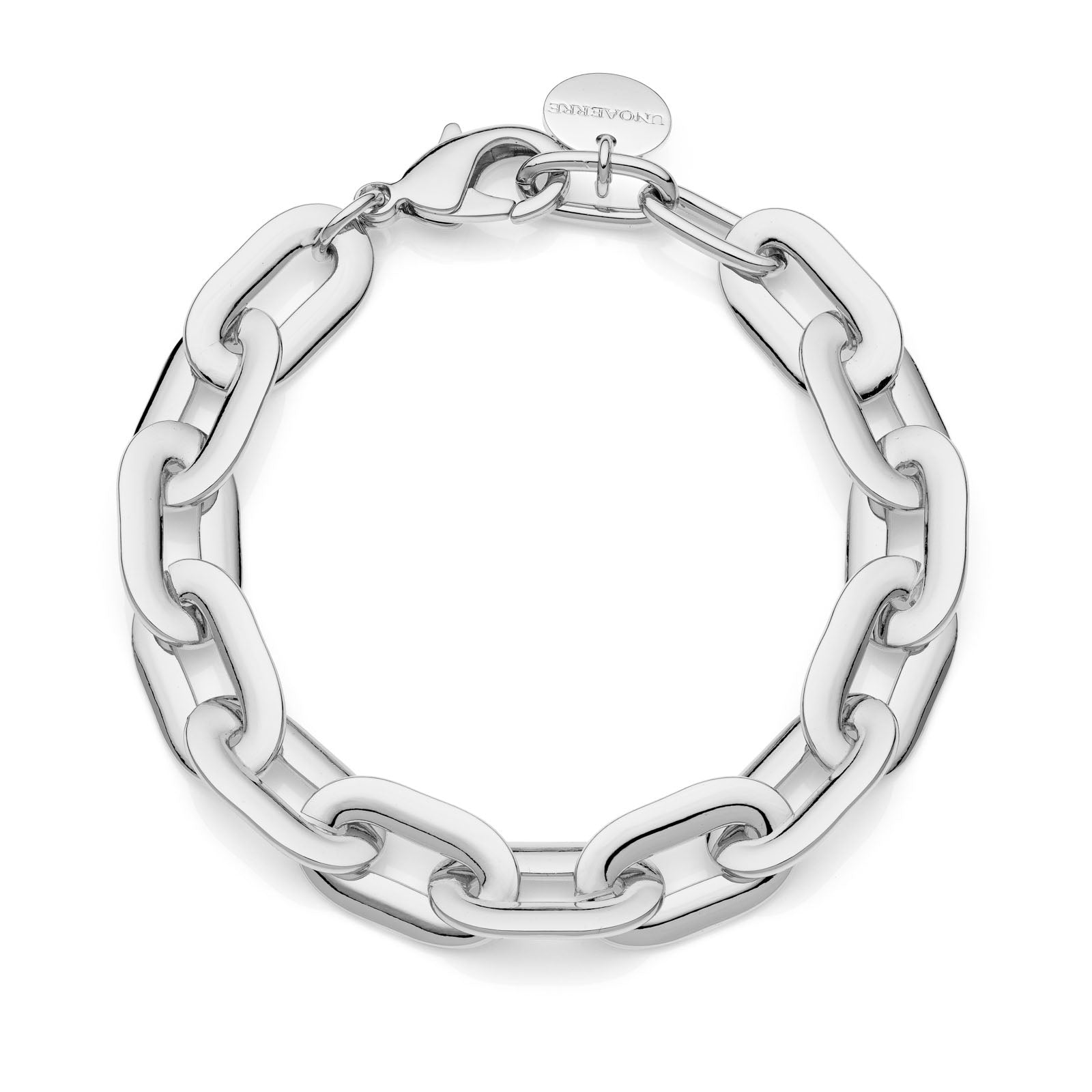 Bracciale donna Unoaerre argentato catena ovale piatta 2380