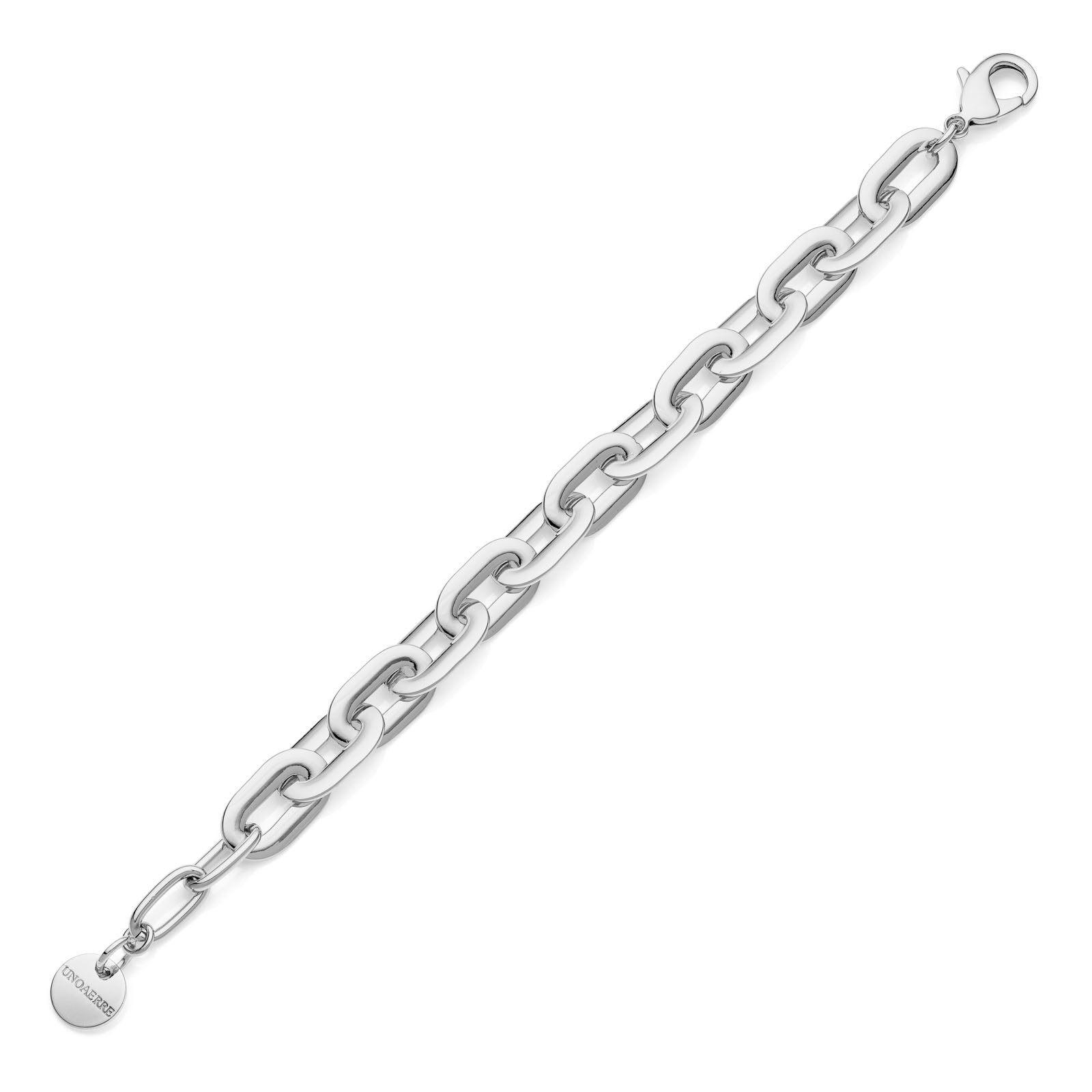 Bracciale donna Unoaerre argentato catena ovale piatta 2380