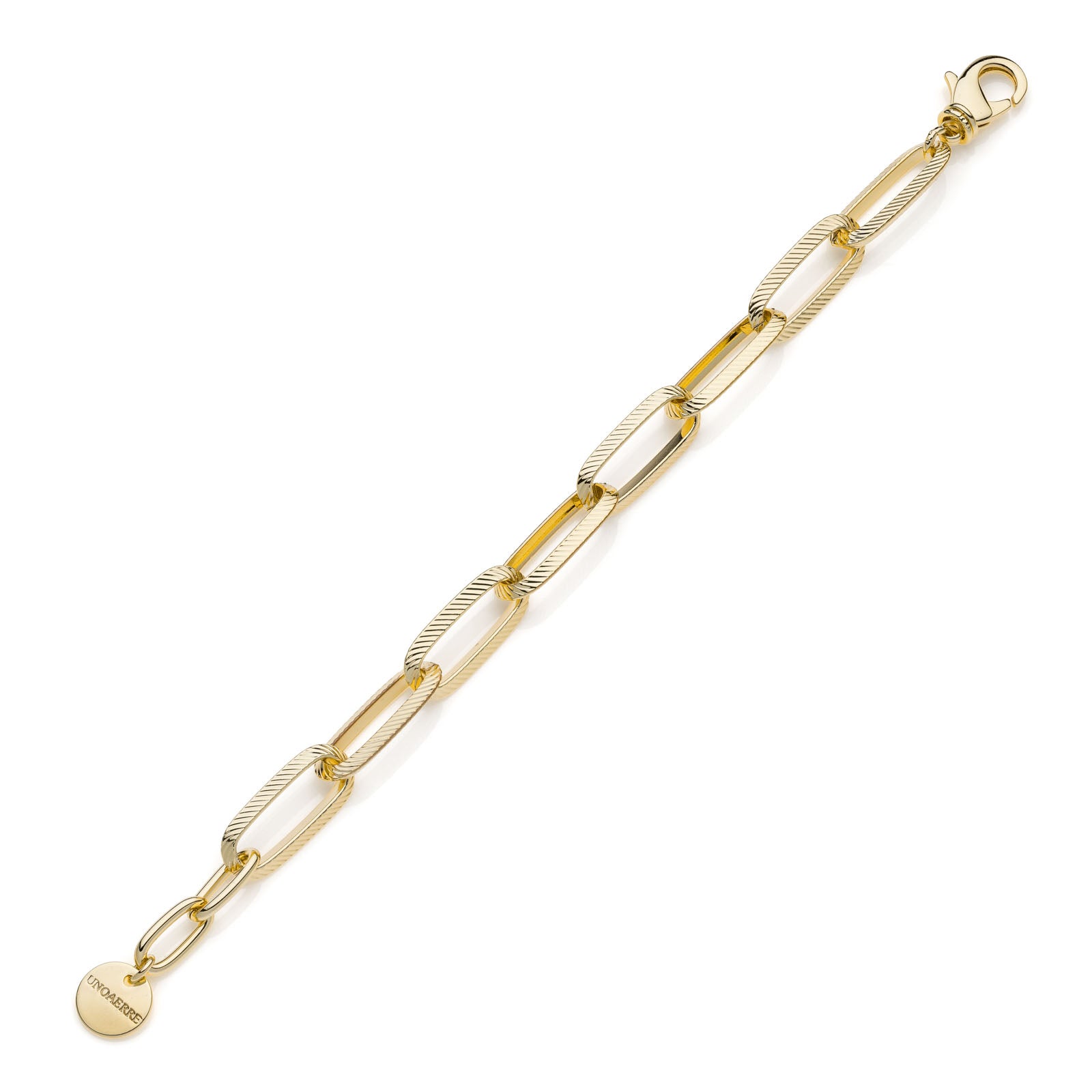 Bracciale donna Unoaerre catena forzatina diamantata 2381