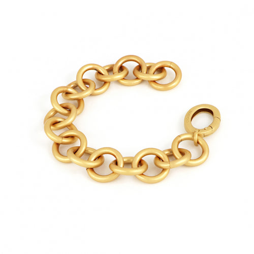 Bracciale donna Unoaerre catena tonda in bronzo dorato satinato 1855