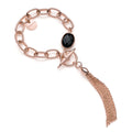 Bracciale donna Unoaerre con pietra nera e frange 2196