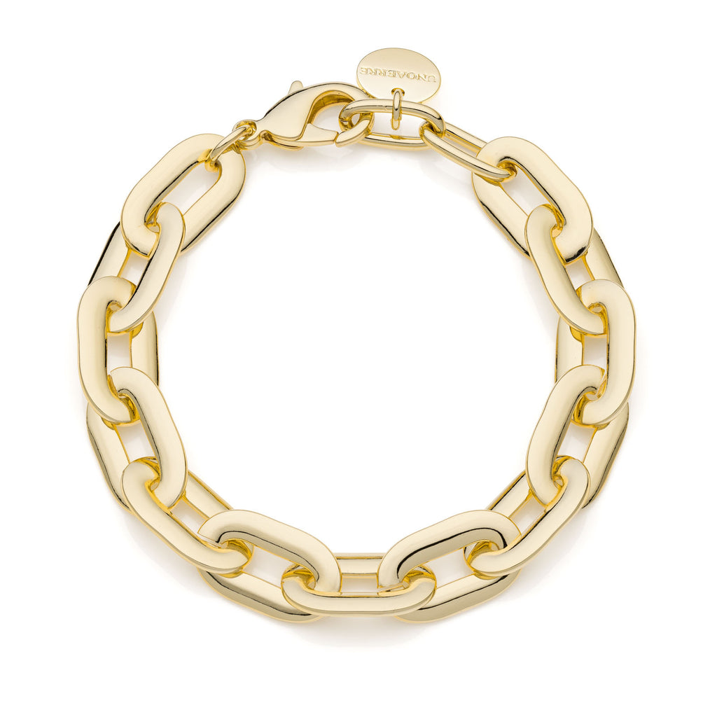 Unoaerre Damenarmband, goldfarben, ovale, flache Kette 2379