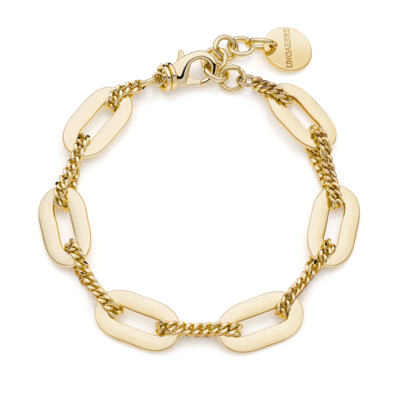 Bracciale donna Unoaerre fantasia con maglie ovali 2374