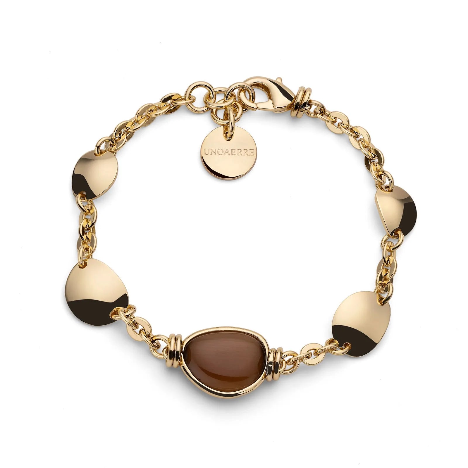 Unoaerre Damenarmband aus vergoldeter Bronze mit Stein 2667