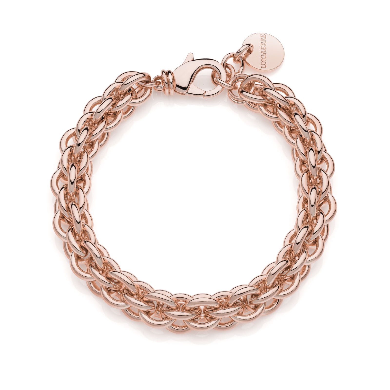 Bracciale donna Unoaerre multifilo in catena rolò rosa 2362