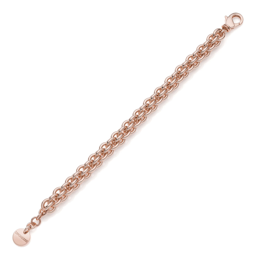 Bracciale donna Unoaerre multifilo in catena rolò rosa 2362