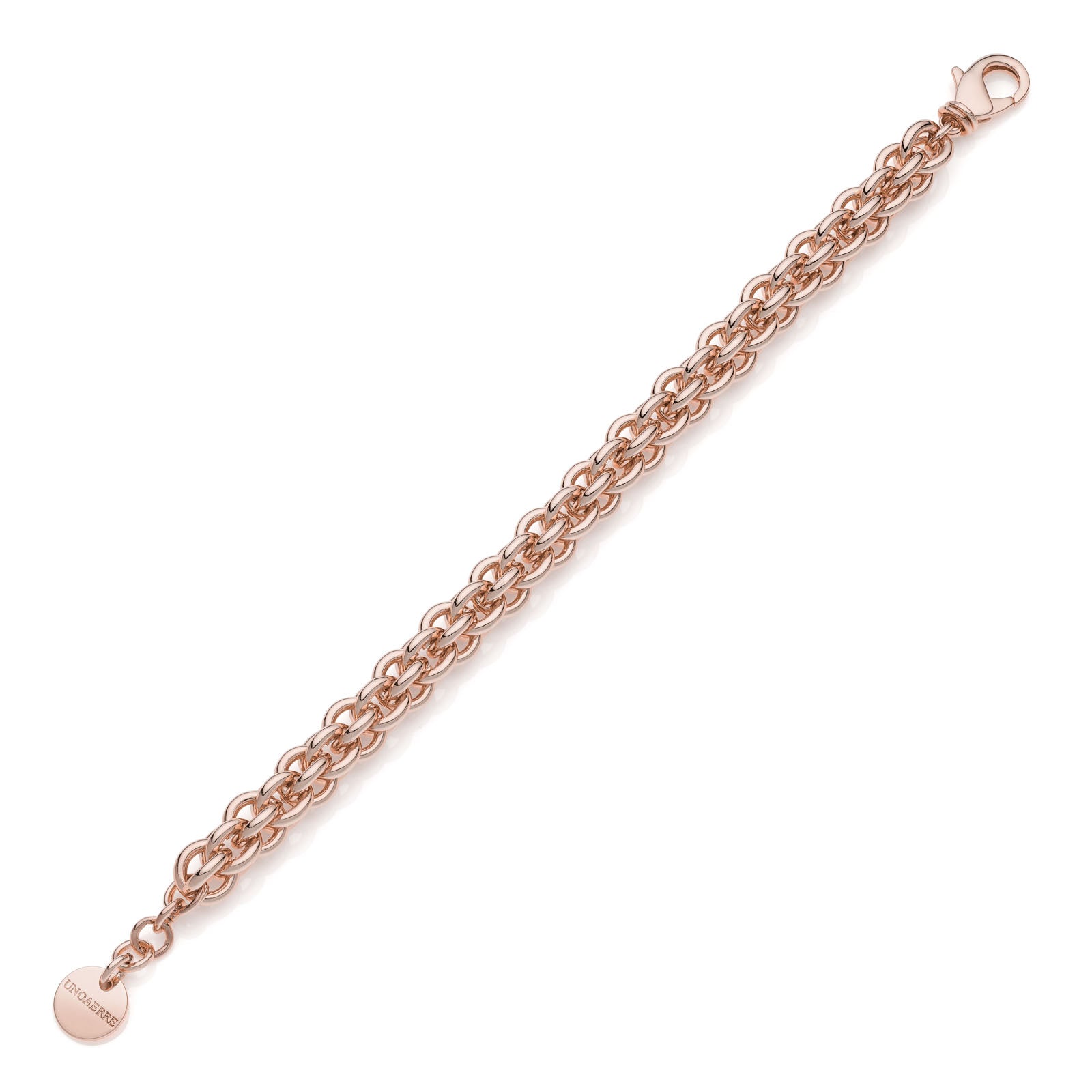 Bracciale donna Unoaerre multifilo in catena rolò rosa 2362