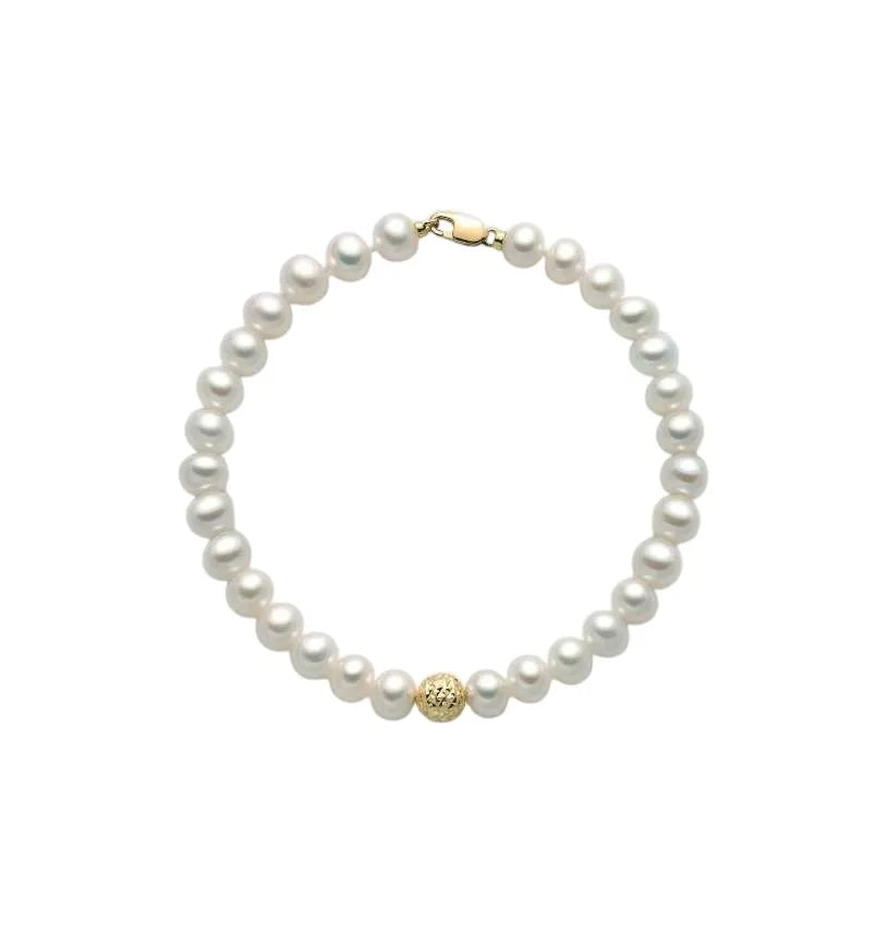 Bracciale donna Yukiko in perle e oro giallo pbr2302gy