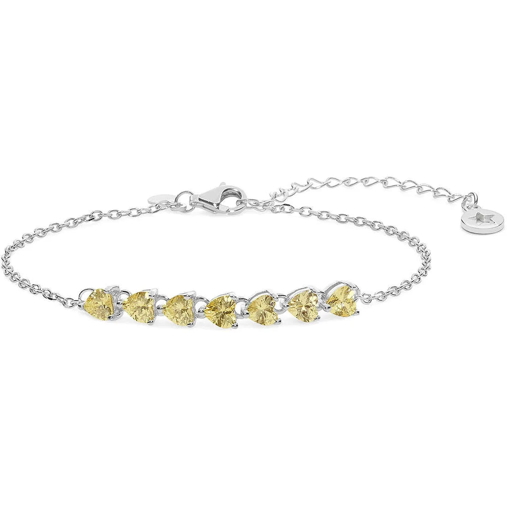 Bracciale donna argento 925 gioiello Comete con cristalli gialli bra 234