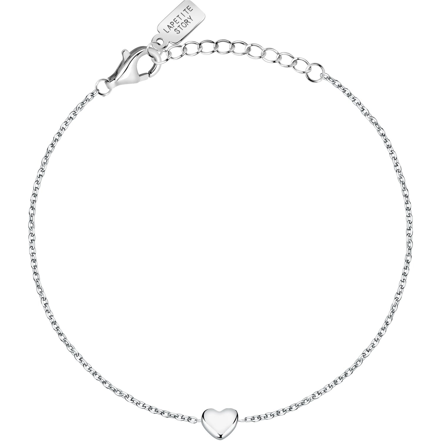 Damenarmband La petite story Silber mit Herzanhänger lps05awv12