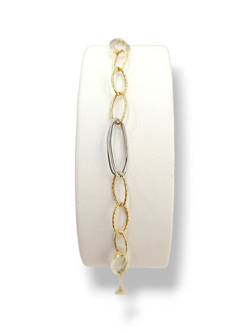 Damen-Bicolor-Armband aus 9 Karat Igold