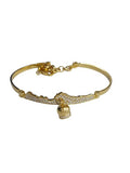 Bracciale donna campana capri dorata in argento 925 e zirconi