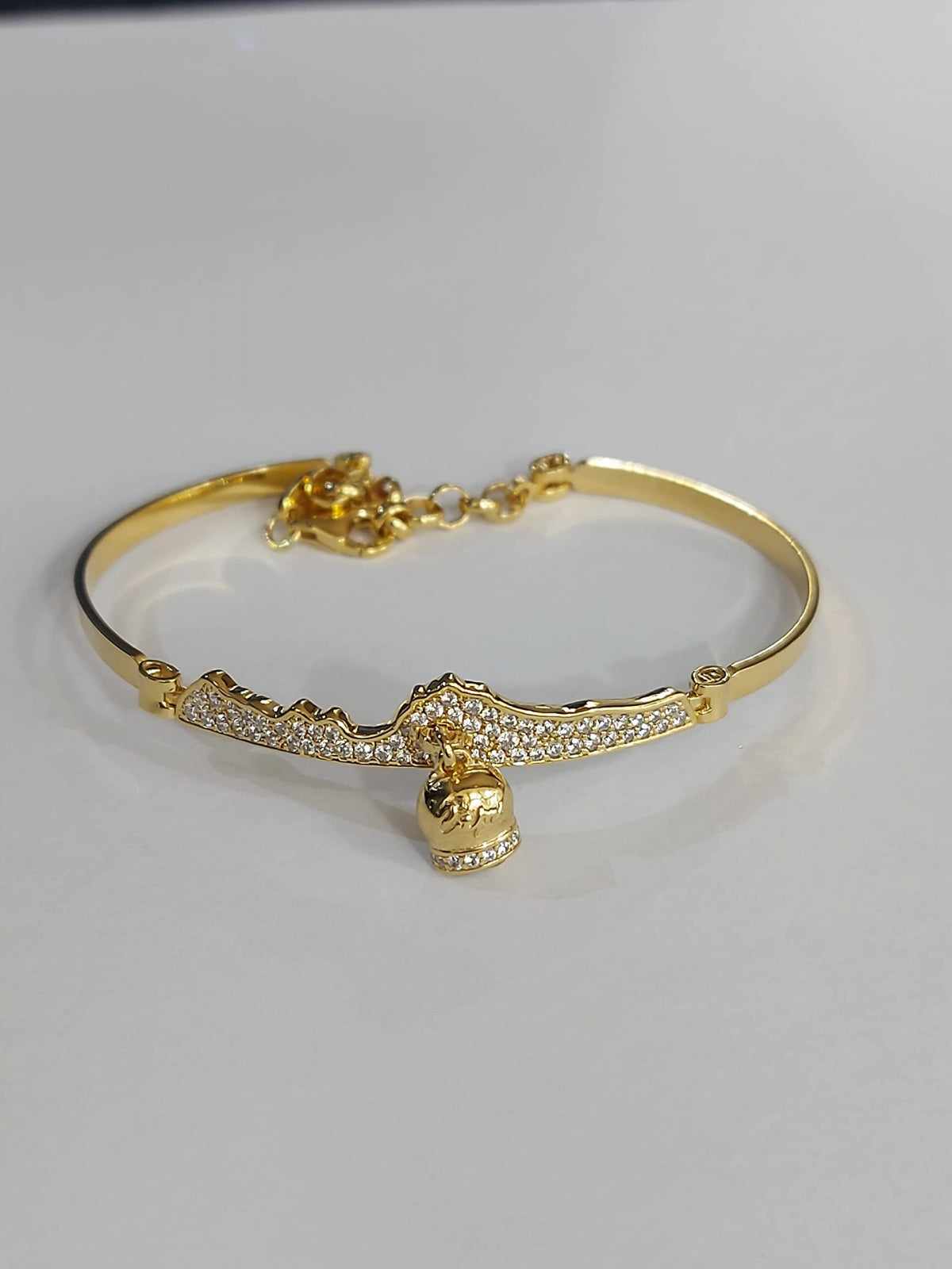 Bracciale donna campana capri dorata in argento 925 e zirconi