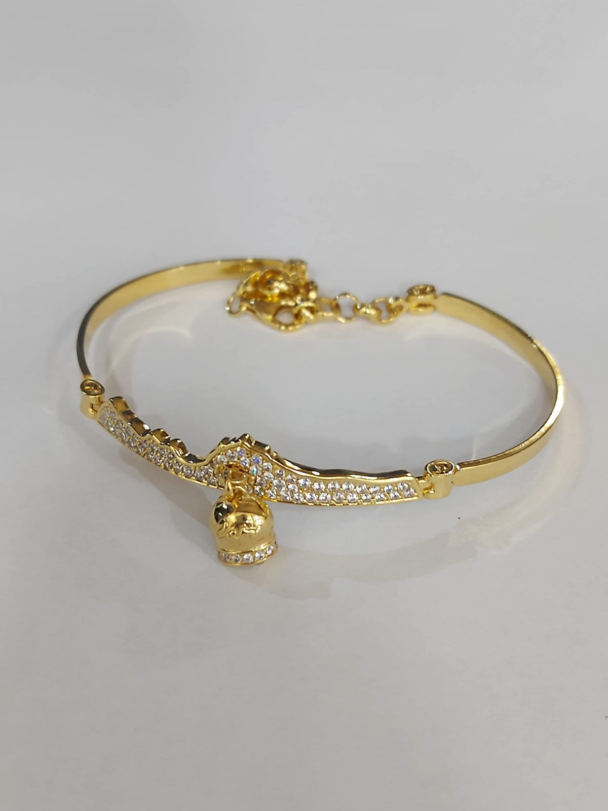 Bracciale donna campana capri dorata in argento 925 e zirconi