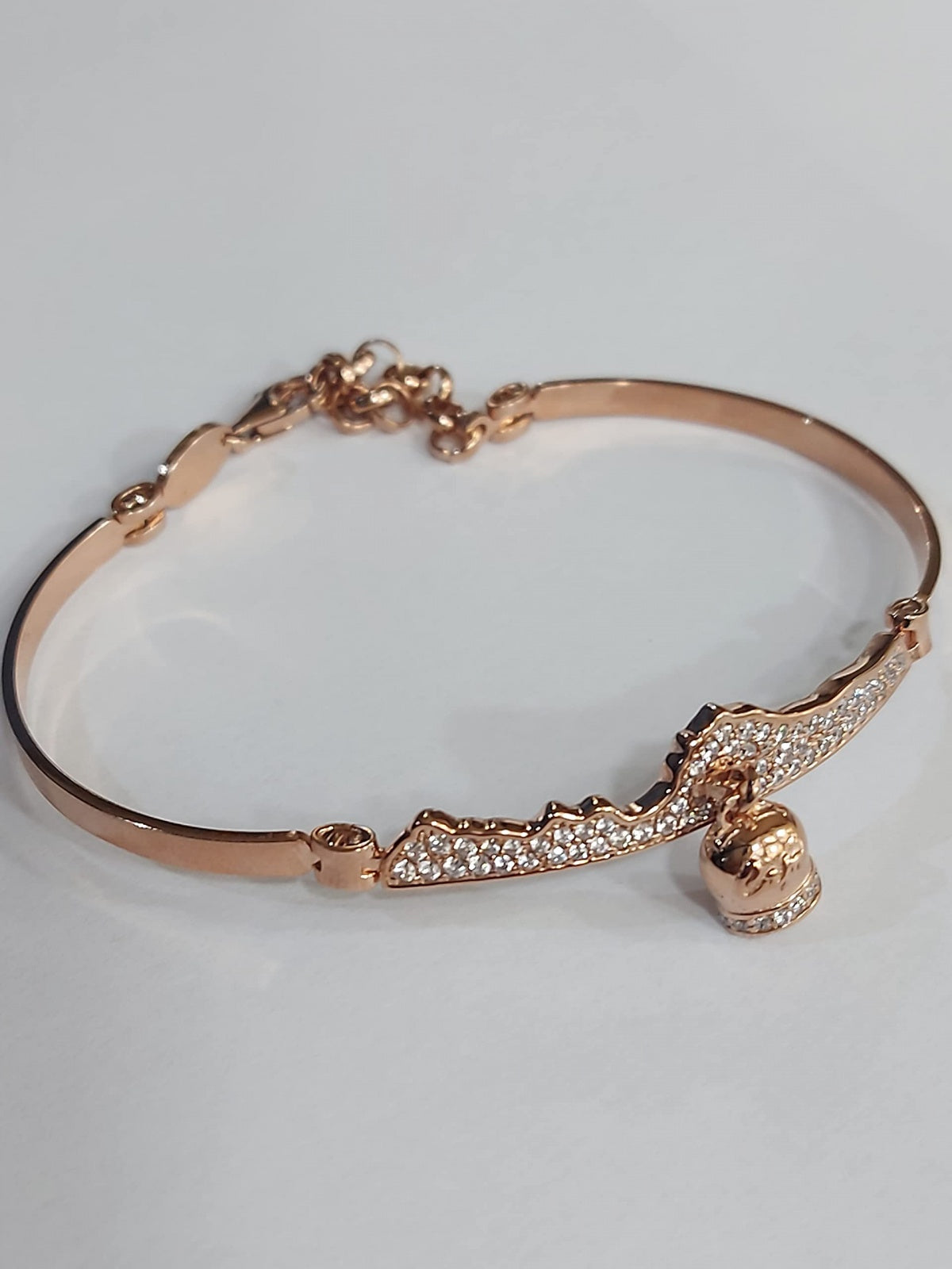 Bracciale donna campana capri in argento 925 rosè con zirconi