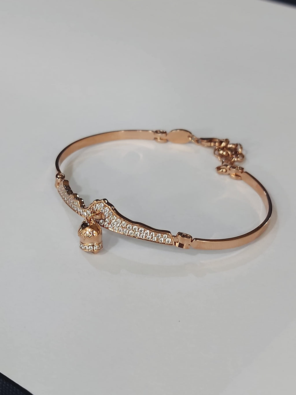 Bracciale donna campana capri in argento 925 rosè con zirconi