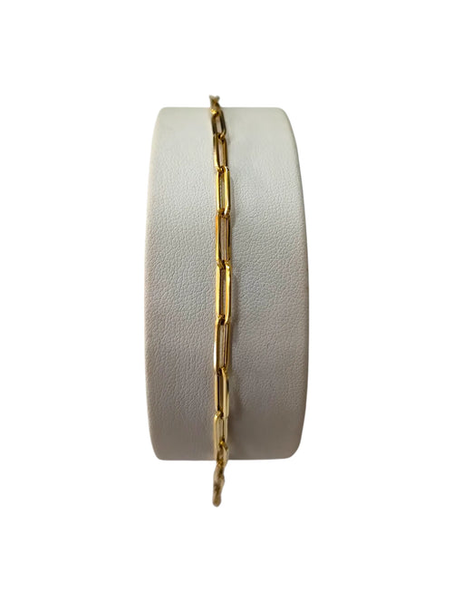 Armband für Damen, schlichte Kette aus 18 Karat Gelbgold