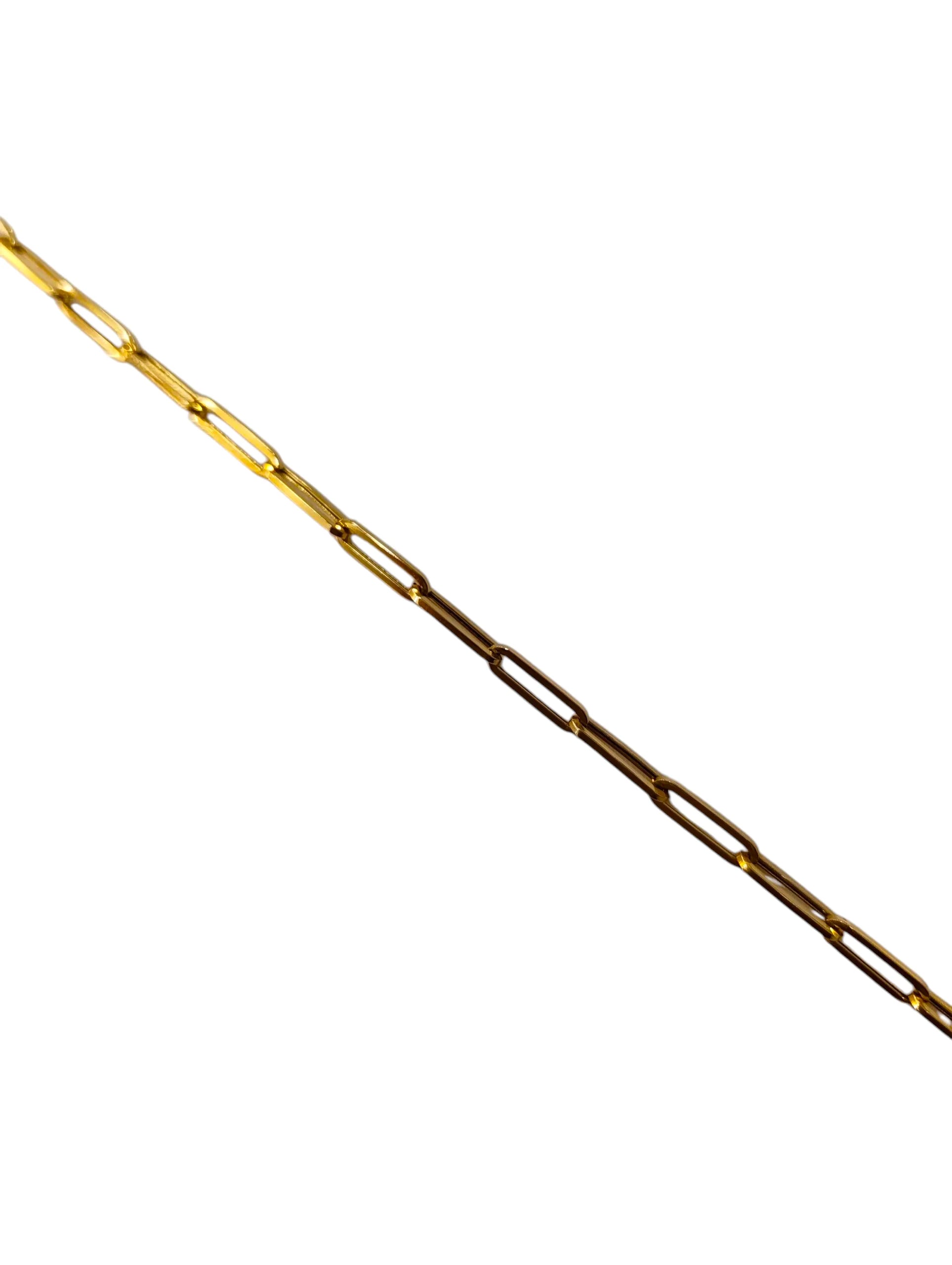 Bracciale donna catena semplice in oro giallo 18 carati