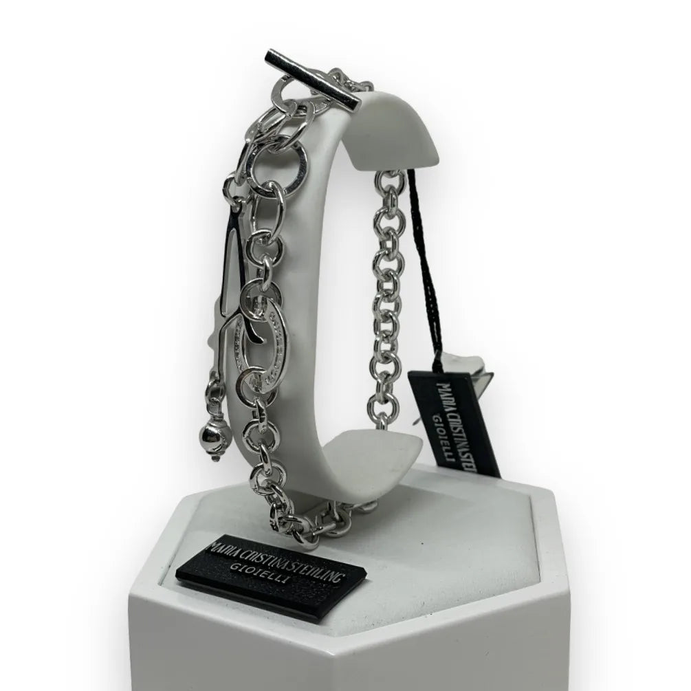 Bracciale donna con lettera A Maria Cristina Sterling B1955