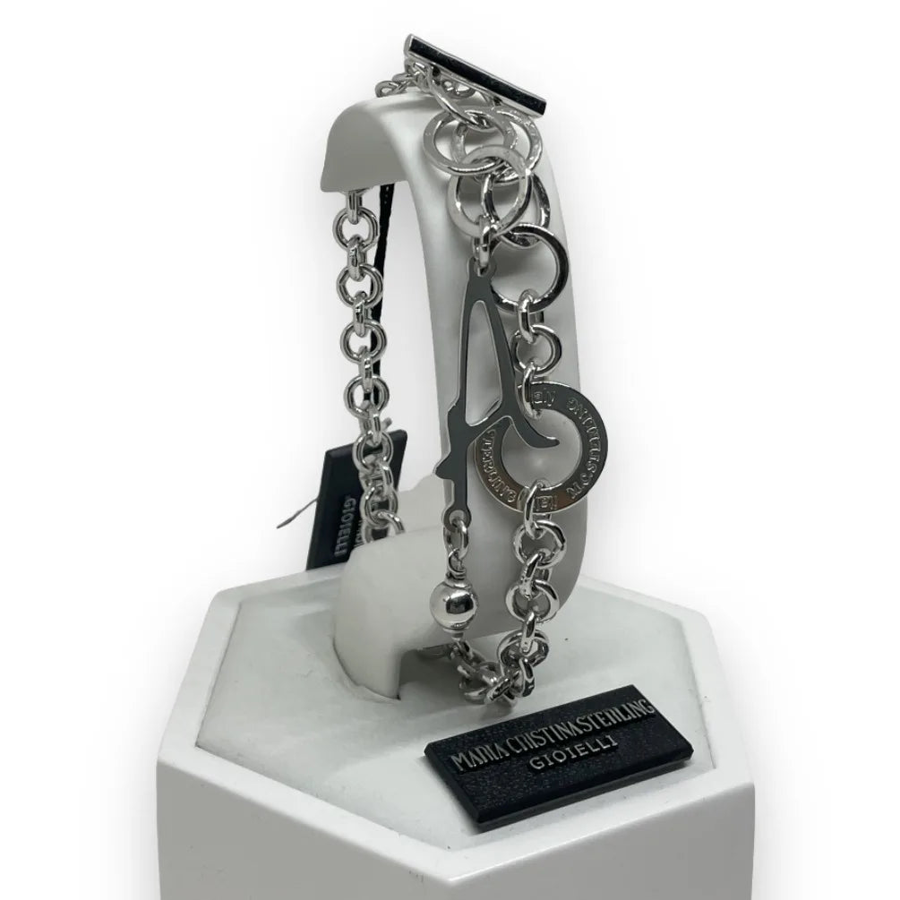 Bracciale donna con lettera A Maria Cristina Sterling B1955