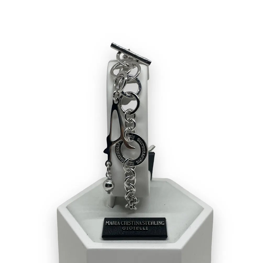 Bracciale donna con lettera A Maria Cristina Sterling B1955
