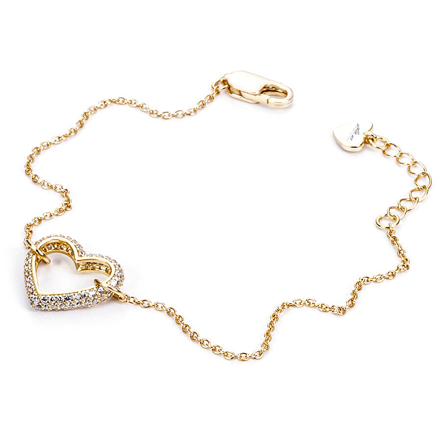 Bracciale donna gioielli 4US Cesare Paciotti con pendente cuore dorato 4ubr5381w