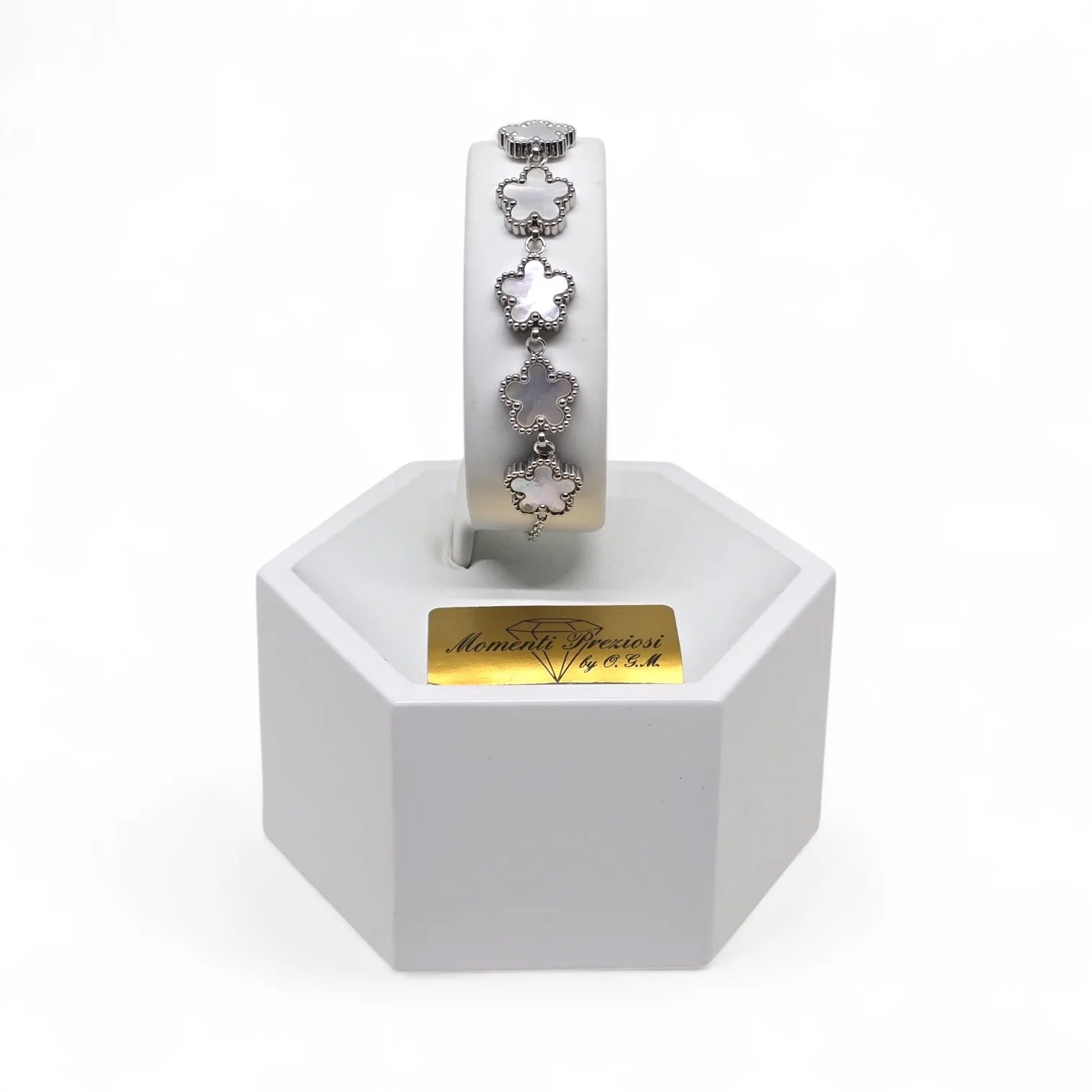 Bracciale donna gioielli Fiori Bianchi - Eleganza e Stile in Ogni Dettaglio