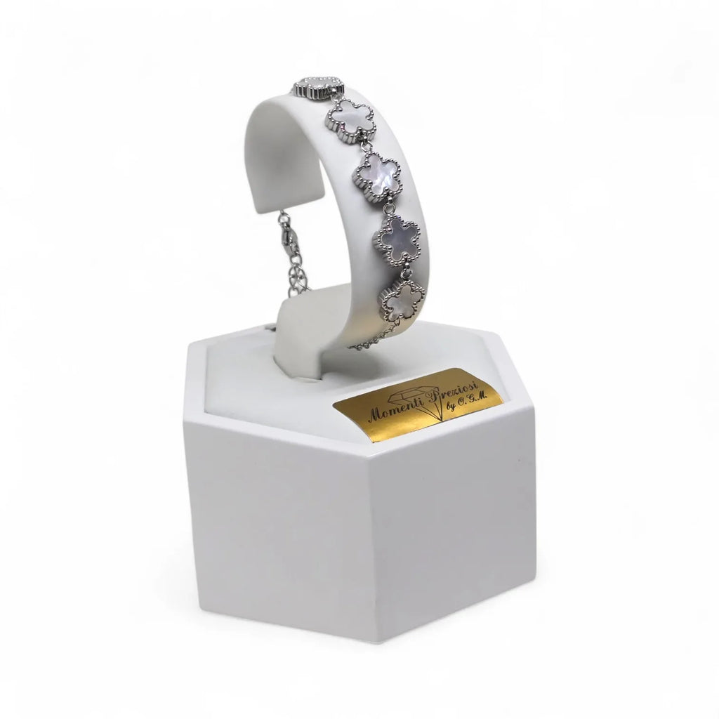 Bracciale donna gioielli Fiori Bianchi - Eleganza e Stile in Ogni Dettaglio