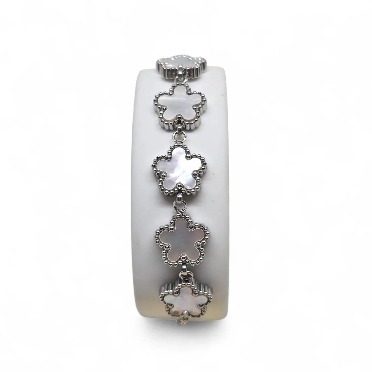 Bracciale donna gioielli Fiori Bianchi - Eleganza e Stile in Ogni Dettaglio