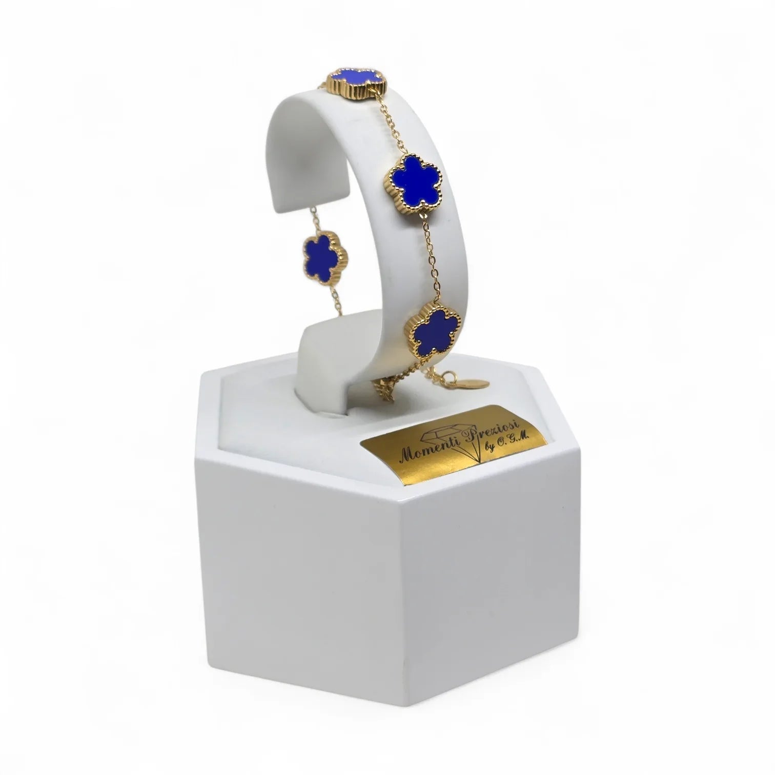 Bracciale donna gioielli Fiori Blu - Eleganza e Stile in Ogni Dettaglio
