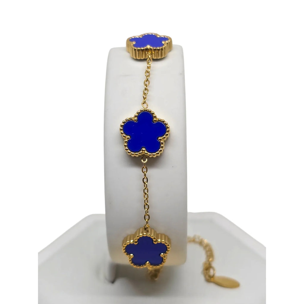 Bracciale donna gioielli Fiori Blu - Eleganza e Stile in Ogni Dettaglio