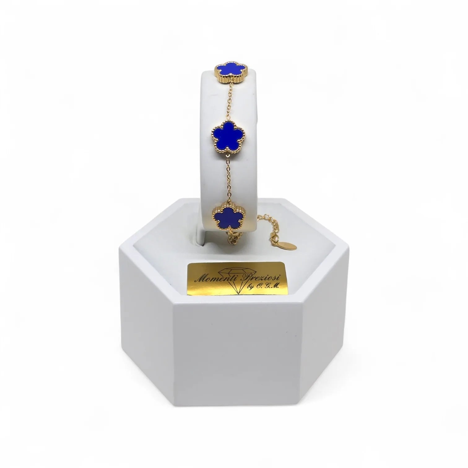 Bracciale donna gioielli Fiori Blu - Eleganza e Stile in Ogni Dettaglio