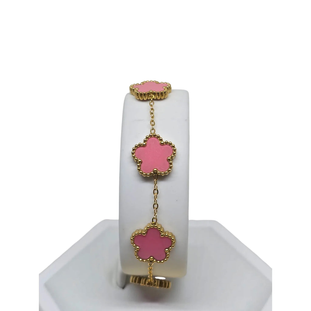 Bracciale donna gioielli Fiori Rosa - Eleganza e Stile in Ogni Dettaglio